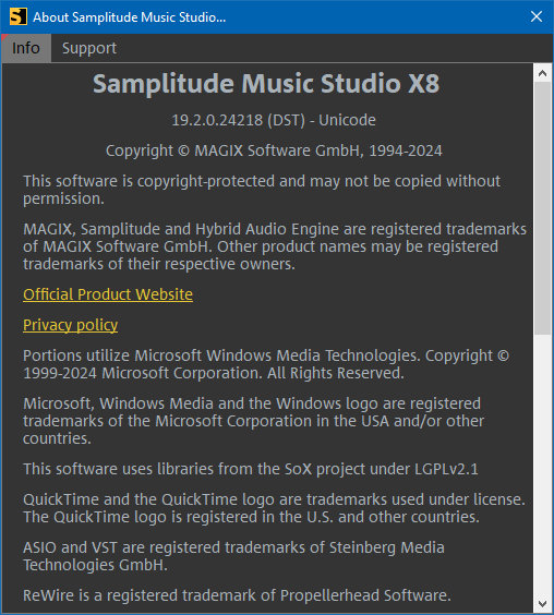 MAGIX Samplitude Music Studio X8