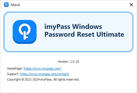 imyPass Windows Password Reset