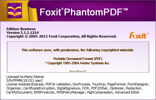 Foxit PhantomPDF