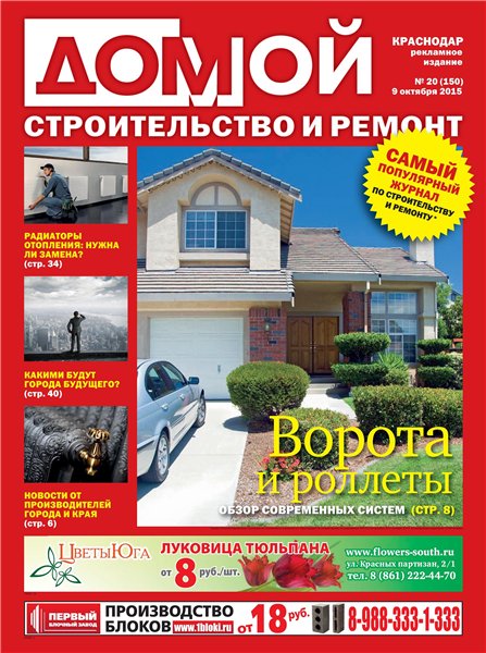 Домой. Строительство и ремонт №20 (октябрь 2015). Краснодар