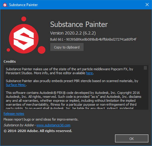 Allegorithmic Substance Painter 6.2.2.661