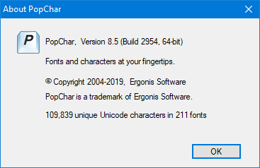 PopChar 8.5 Build 2954