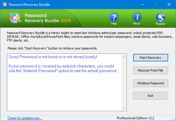 Password Recovery Bundle 2019 Enterprise / Professional 5.2