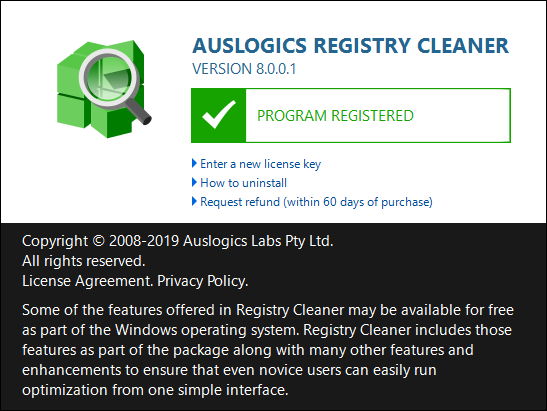 Auslogics Registry Cleaner Professional 8.0.0.1