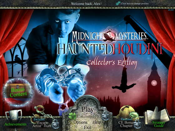 скриншот игры Midnight Mysteries 4: Haunted Houdini Collector's Edition