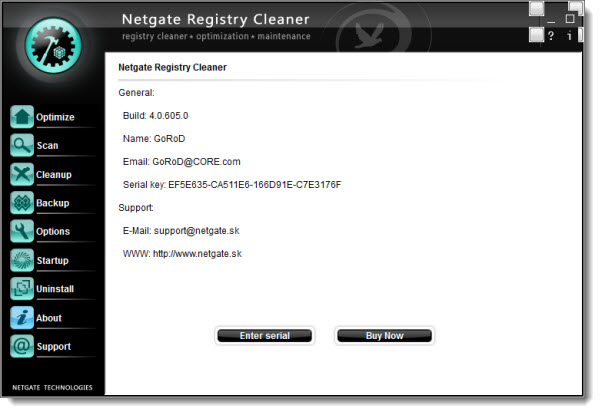 NETGATE Registry Cleaner 4.0.605.0