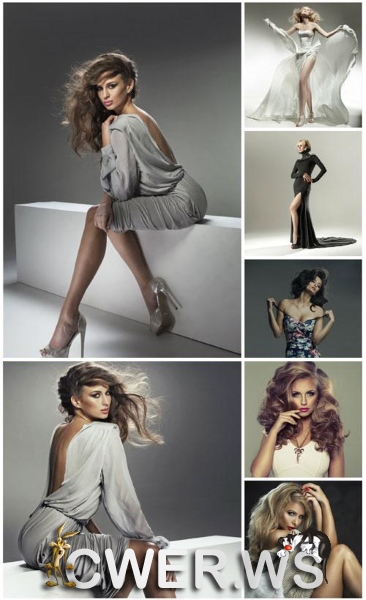 Гламурные женщины в красивых платьях