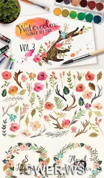 Акварельные_цветы