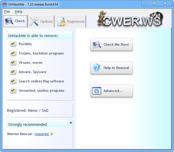 UnHackMe 7.10 Build 434