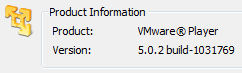 VMware Player 5.0.2 Build 1031769