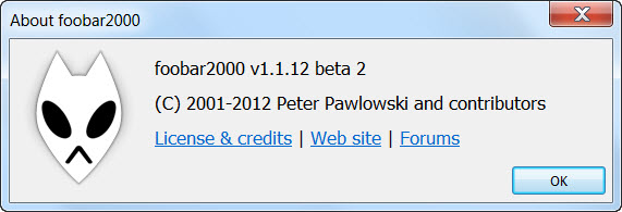 foobar2000 1.1.12