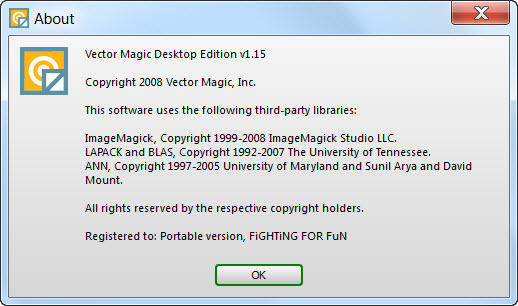 Portable Vector Magic Desktop Edition 1.15